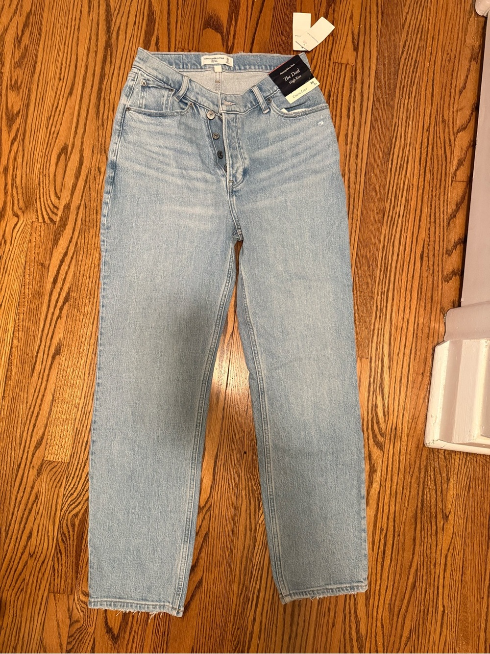 Abercrombie & Fitch Light Blue Straight-Leg Women’s Jeans